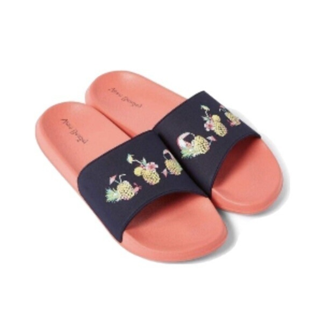 VERA BRADLEY Beach Slides womens Toucan Party sz Large 9-10 NWT MSRP $45